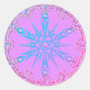 Search for retro snowflakes stickers Blue