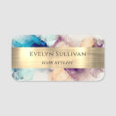 Search for hair salon name tags Watercolor
