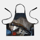 Search for grey cat aprons Kitty