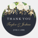 Search for gold floral thank you wedding stickers Watercolor