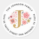 Search for letter j return address labels Floral