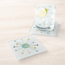 Search for atomic starburst glass coasters Mid century modern