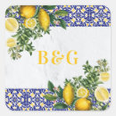 Search for lemon yellow wedding stickers Mediterranean