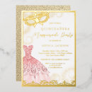 Search for pink gold masquerade party invitations Mask