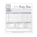 Search for invoice notepads Order form