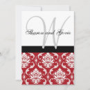 Search for black white red damask wedding invitations Bride