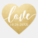 Search for gold calligraphy wedding stickers Heart