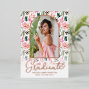 Search for rose gold foil graduation invitations High school