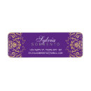 Search for purple damask return address labels Cute