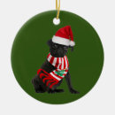 Search for black pug ornaments Santa