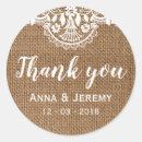 Search for burlap and lace wedding stickers Wood