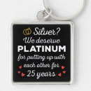 Search for 25th anniversary keychains Couple