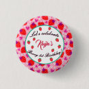 Recherche de premier anniversaire badges Rose