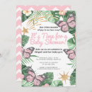 Recherche de gold baby shower fille invitations Papillon