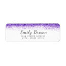 Search for glitter address return address labels Purple