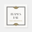 Search for art deco napkins Black and gold
