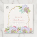 Search for succulent baby shower favour tags Desert