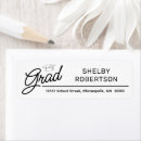 Search for college graduate return address labels Elegant script