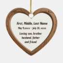 Search for wood heart ornaments Memorial