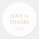Search for love and thanks wedding stickers Minimal