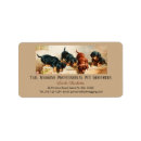 Search for puppy return address labels Dachshund