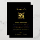 Search for gold foil wedding enclosure cards Minimal