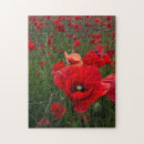 Recherche de pavots puzzles Rouge
