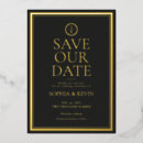 Search for formal black and gold invitations Monogram initials