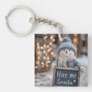 Search for snowman keychains Santa