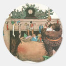 Search for old fashioned santa claus stickers Xmas