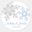 Search for snowflake wedding stickers Silver