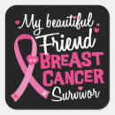 Search for breast cancer square stickers awareness