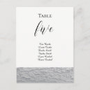 Recherche de numéro de table vœux cartes Noir et blanc