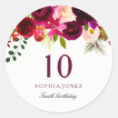 Recherche de fleurs peintes autocollants Violet