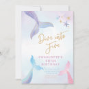 Search for mermaid party invitations Dive into five