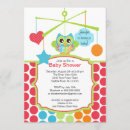 Recherche de hibou coloré invitations Bébé