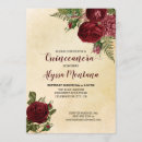 Search for burgundy roses quinceanera invitations Floral
