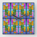 Search for stained glass clocks Colourful