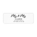 Search for lesbian wedding return address labels Mrs and mrs