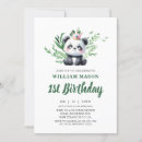Search for panda bear birthday invitations Modern