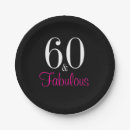 Search for pink and black plates 60th birthday party