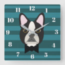 Search for boston terrier clocks Black and white