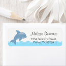 Search for jumping dolphin return address labels Cute