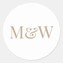 Search for bride and groom initials stickers Elegant
