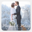 Search for merry wedding stickers Mr and mrs