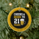Search for 21st birthday ornaments 21 years old