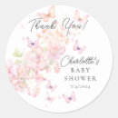 Search for butterflies and flowers stickers Girl baby shower