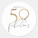 Recherche de anniversaire 50 ans autocollants Typographie