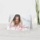 Search for elegant script christmas cards Red