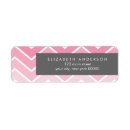 Search for pink chevron return address labels Stylish